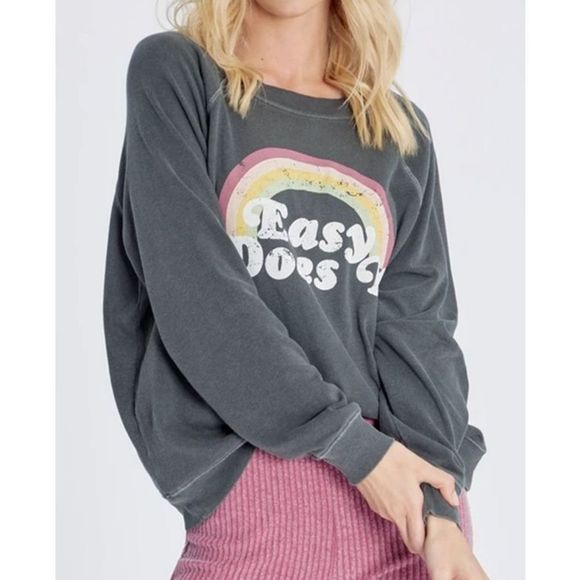 Wildfox "Easy Does It" Soft Statement Sweatshirt NWT - Picture 1 of 16